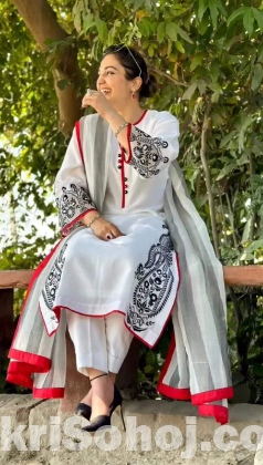 Maslin Cotton Dress With Duptta ( Boishakhi Offer)